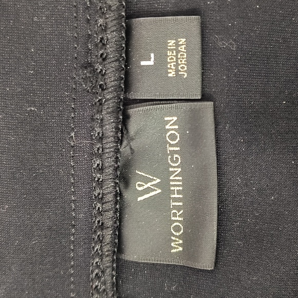 NEW Worthington Black Knit Ponte Pull On Skirt - Picture 7 of 9